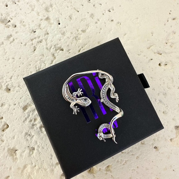 Single Statement Gecko Ear Jacket - Sterling Silver 925 NEW!!! - Picture 3 of 4